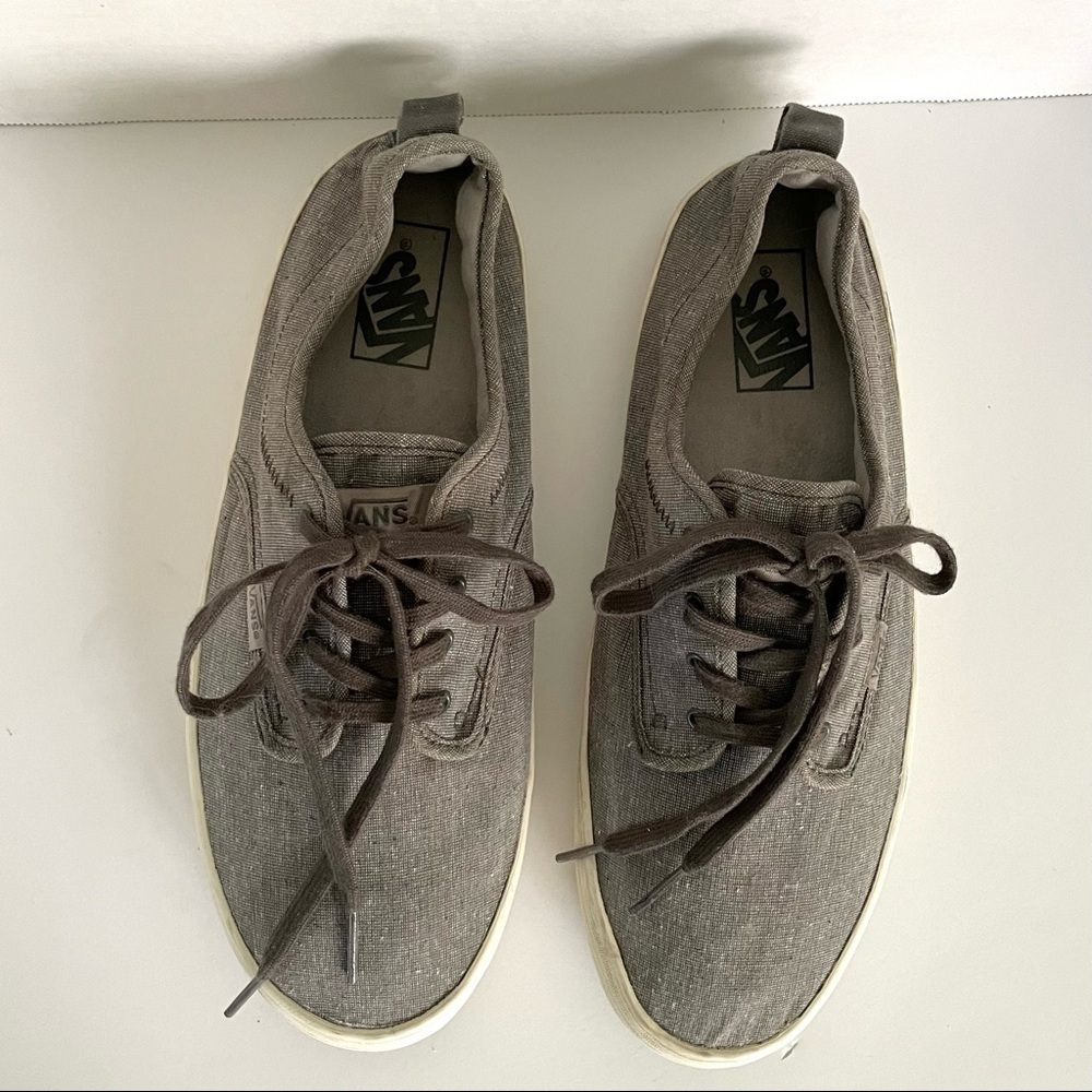 𝅺vans Off the Wall Skateboard Shoes Classic Styling Gray Fabric
